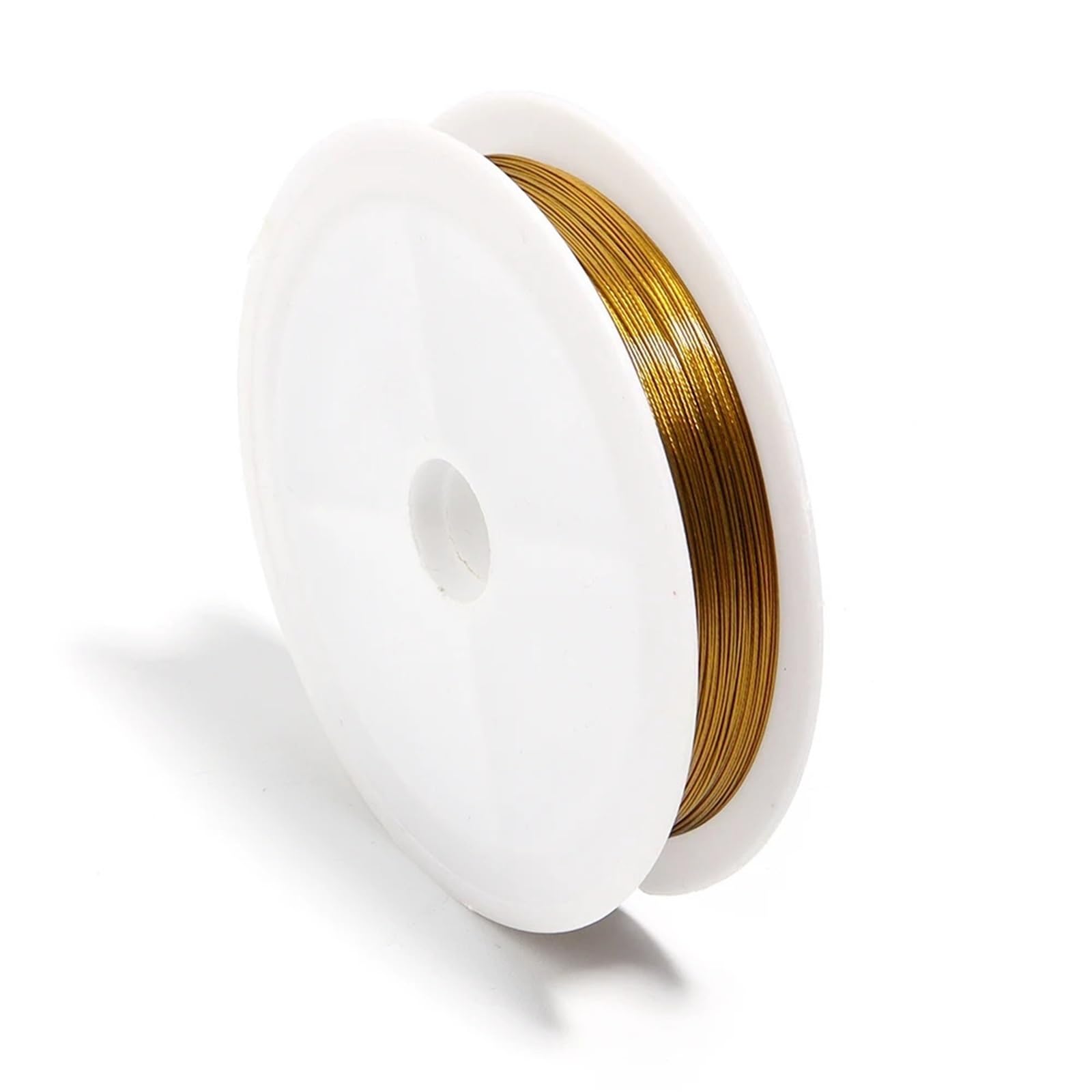 Elastyczny sznurek do bransoletek Drut jubilerski Linka ze stali nierdzewnej wędkarska tworzenia DIY Naszyjnik(Gold Color,0.8mm x 9m)