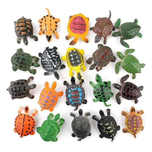 OOTSR 20 stücke Schildkröten Figurines, Ozean Tier Kleine Schildkröte Realistische Kunststoff Schildkröten für Party Favor/Haustier Schildkröte/Badewanne/Pädagogisches/Geschenk