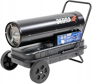 DEDRA Diesel Heißluftgebläse 30 kW | Öl-Heizgerät mit Thermostat, Luftdurchsatz 750 m³/h Flammensensor & Display | Mobil mit Rollen & Griff | Für Werkstatt, Halle, Baustelle, Gewächshaus