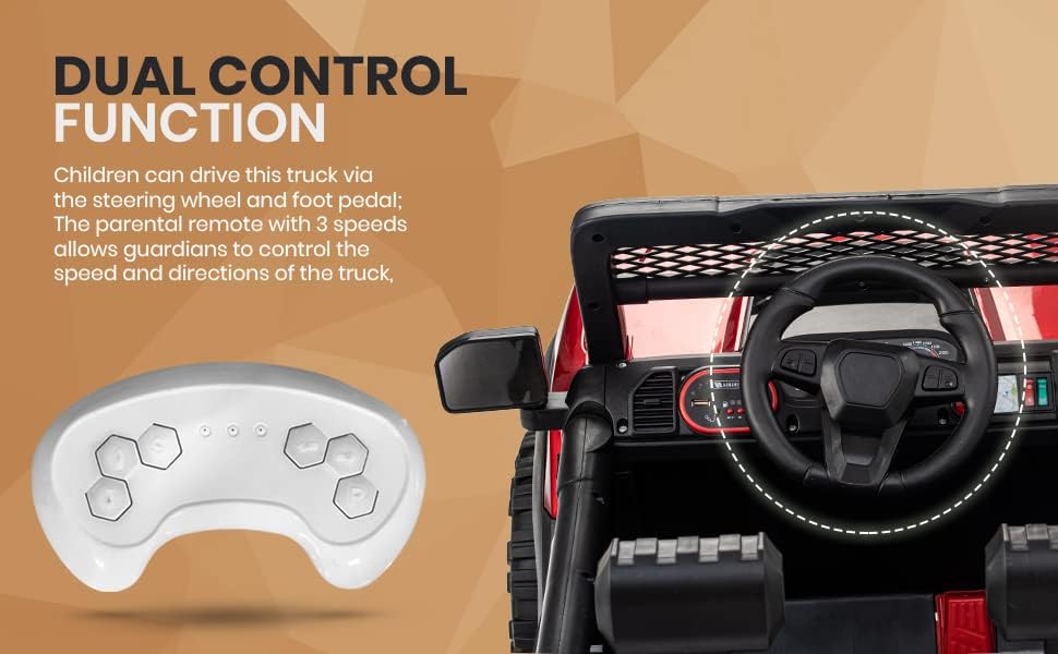 Image of Wishmaster 4x4 Driving EV Cars for 1, 2, 3, 4, 5, 6 Years | Remote + Steering + Mobile App Control | Kids Jeeps (Medium Size F-Raptor [1-8 Year Kids], Royal Blue)