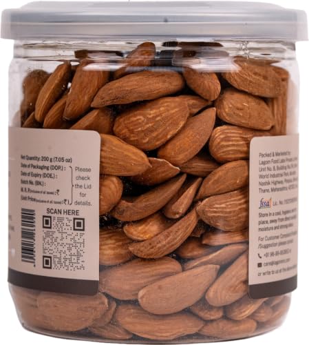 Image of Lagom Mamra Almonds 200g | Premium Afghan Mamra Badam | Medium Sized, Rich & Naturally Nutty | No Added Preservatives | Vegan, Gluten Free, Non-GMO