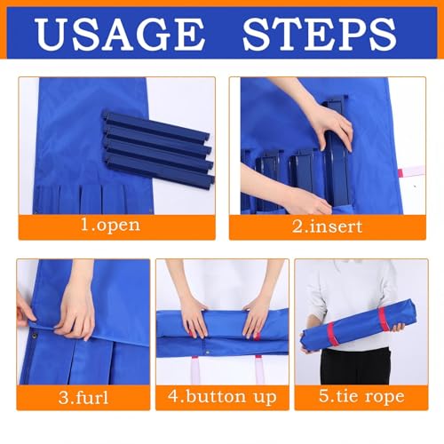 Set 4 Rack y Bolsa para Mahjong en Acrílico Azul miniatura 3
