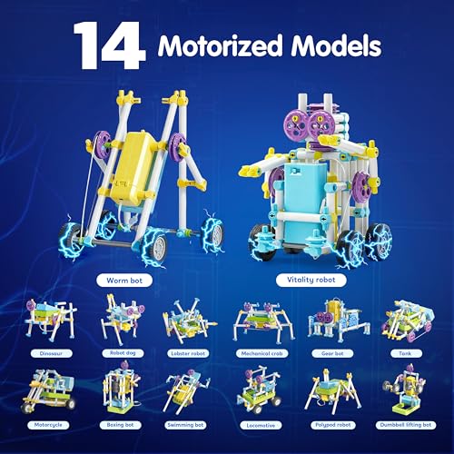 Klever Kits 36-in-1 Motor Robotic Kits, Make Your Own Kids Craft Kits Educational STEM Toys for Ages 8-13 Boys and Girls, Science Gifts for 8 Years Old - Image 3