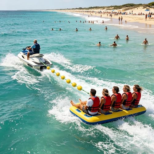 Cuerda de remolque con lineas flotantes resistentes para evitar enredos de motor en kayak 3
