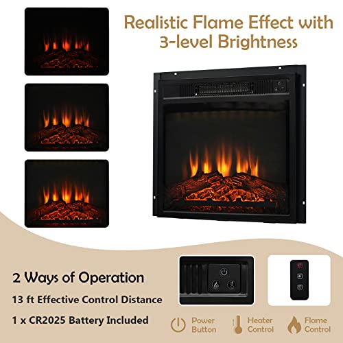 Goflame Corner Fireplace Tv Stand For Tvs Up To 50 Inches, Modern Entertainment Center With Electric Fireplace, Tv Console With Remote Control, 3-Level Flame Brightness & Overheat Protection (Black) #TOP5