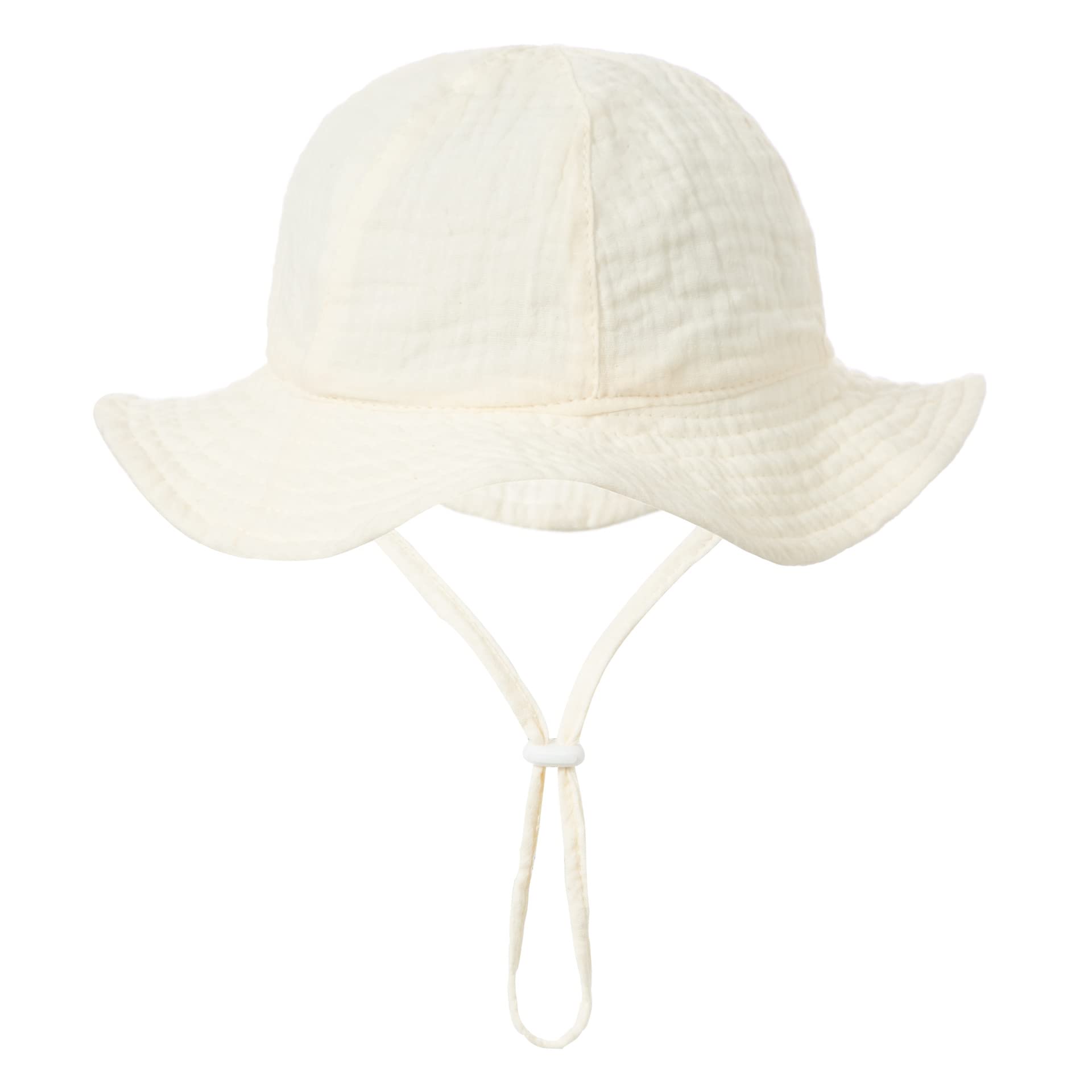 PythJooh Infant Baby Girl Boy Cotton Sun Hat Newborn Soft Cotton Bucket Hats with Adjustable Chin Strap for 3-12Months — view 12