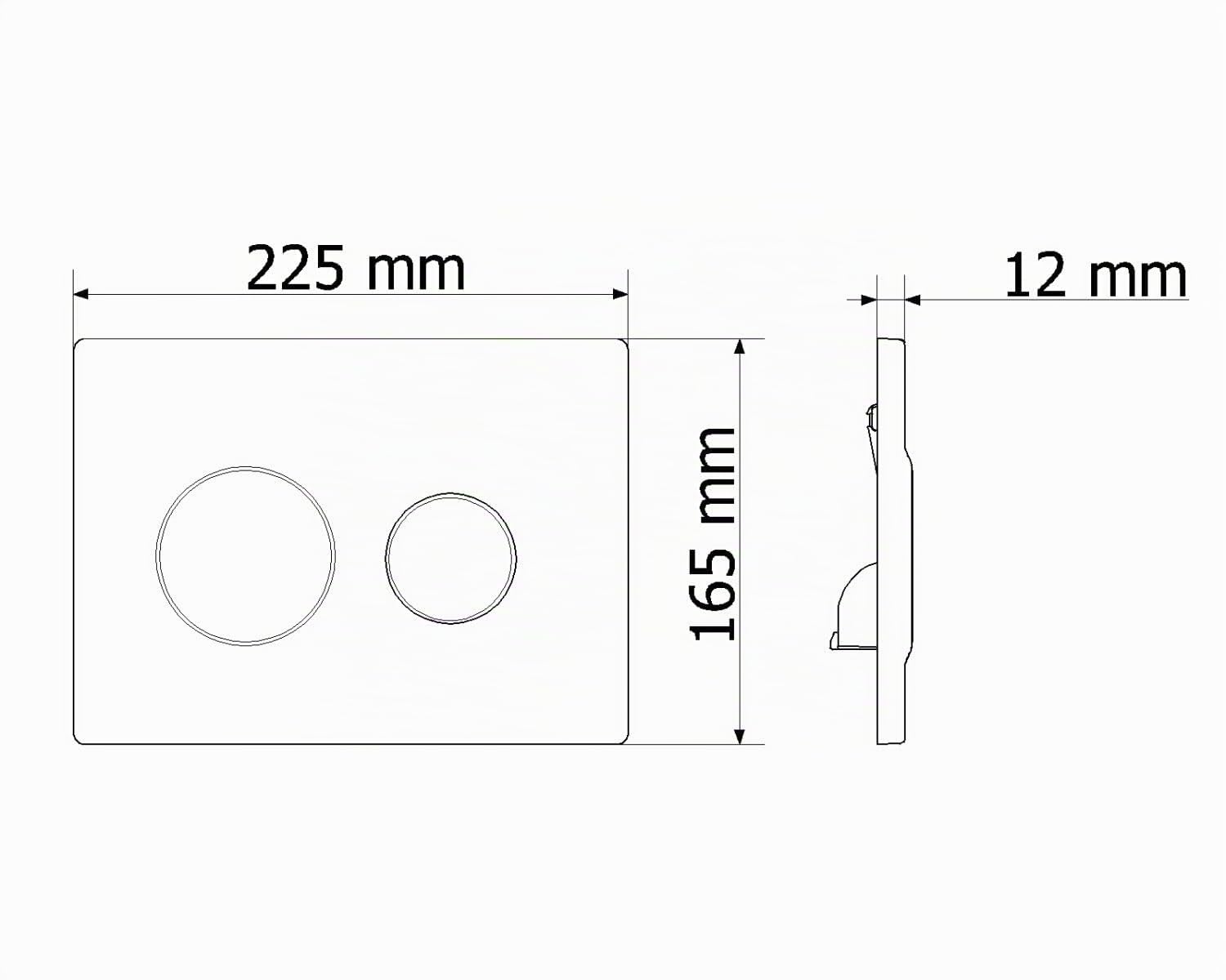 WC Komplettset Spülrandlos Sitz Soft Close Vorwandelement Unterputz Spülkasten Vorwandspülkasten Keramik Unterputzspülkasten Wand WC Set Schüssel weiß/schwarz + Drückerplatte (SD 10, weiß)