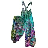 Womens Streetwear Bib Overalls Plus Size Baggy Harem Pants Loose Fit Rompers Jumpsuit Vintage...