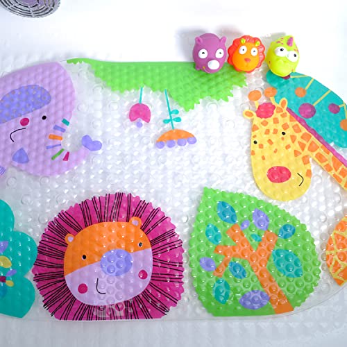 Knorrtoys 37001 - ESCABBO Bademattenset Dschungelsafari mit Badewannenspritzfiguren