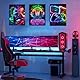 Dazzlewall 3Pcs Spiel WandBilder Cool Neon Gaming Bilder für Teen Jungen Zimmer Schlafsaal Spiel Zimmer Dekor 30×40 cm Ungerahmt