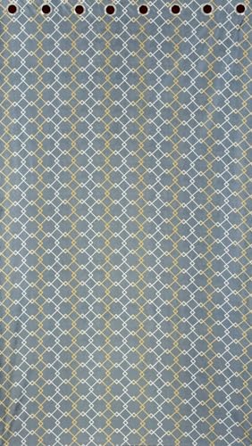 Image of Check Pattern Door Curtains for Living Room | Drawing Room Parde | Curtain Panel for Window, Sky Blue Color 7 Feet 2 Pcs Set Curtains