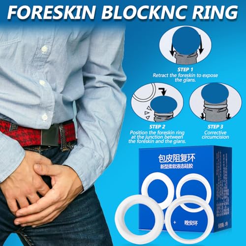 3 Stück Phimose Salbe Männer Phimose Korrektur Gel +Phimose-Pflegeöl+Phimosis Stretching Rings,Natürliche Kortisonsalbe,Phimose Vorhautkorrektur Gel Für Überschüssige Vorhaut,Schnelle & Sanfte Wirkung