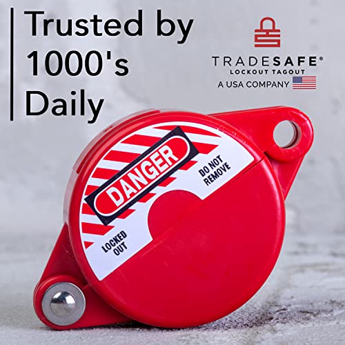 Tradesafe Gate Valve Lockout - 2 Pack Valve Lockout Device For 1 Inch To 2-1/2 Inch Diameter Valve Handles, Osha Compliant Lockout Tagout Valve For Professional And Industrial Use #TOP5