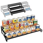 Expandable Can Organizer for Pantry, 3-Tier Adjustable Metal Can Rack