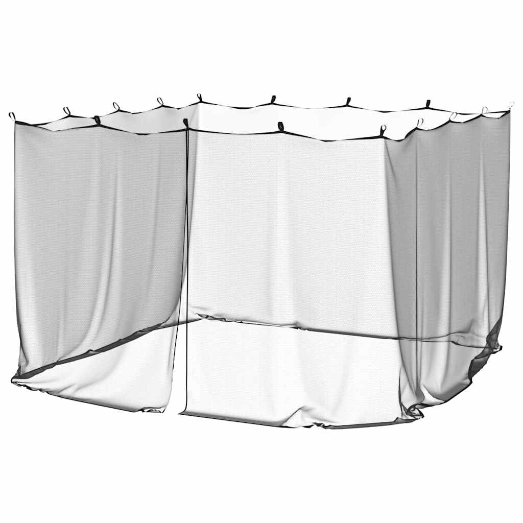vidaXL Mosquitera para Exteriores Malla 220 Negra 300x300x200 cm, mosquiteras para Cama, mosquitera Plegable, mosquitera para Camping