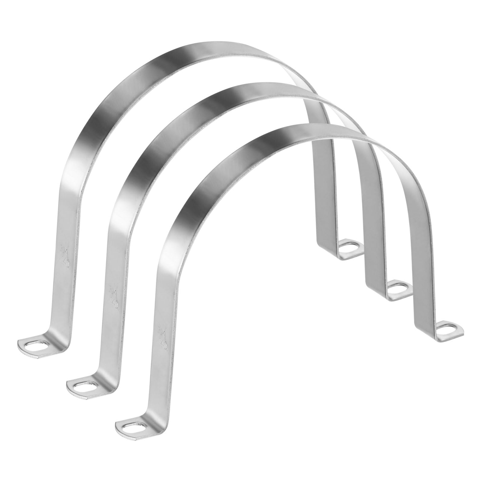 M METERXITY 3-Pack Conduit Clamps 5-1/2in, U-Tube Tension Clips, Silver