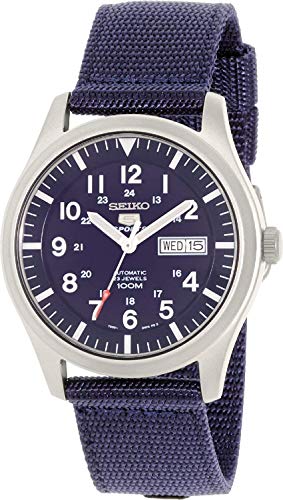 �Z�C�R�[ Seiko 5 Sport Automatic Navy Blue Canvas Mens Watch SNZG11 [���s�A���i]