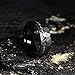 King Will Mens 8mm Black Hammered Tungsten Carbide Wedding Rings Imitated Meteorite Inlay Matte Brushed Tungsten Ring 14