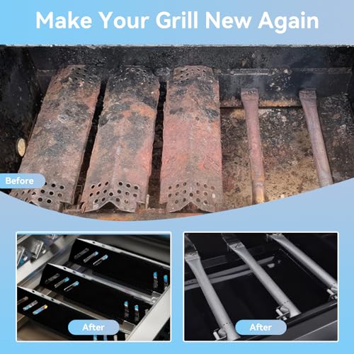 GR2215120-OG-00 Grill Replacement Parts for Outdoor Gourmet 4 Burner GR2215101-OG-00 FSOGBG1106 Gas Grill, Burner & Heat Plates Shield Tents for Outdoor Gourmet UFHP2 GR2215120-og-00 Grill Parts Kits