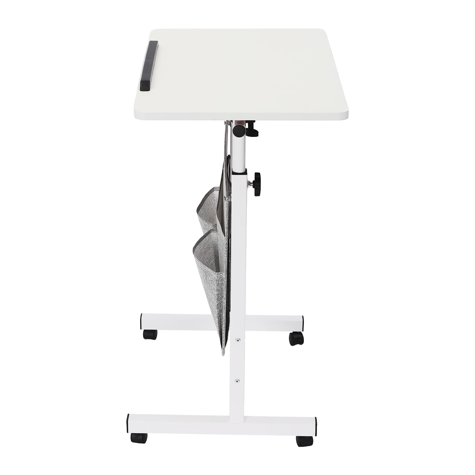 Height Adjustable Standing Desk with Storage Bag and Wheels Rolling Stand Up Desk Computer Table with 180 Flip — view 7