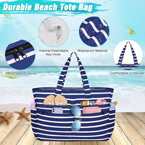 image for HUANLANG Extra Large Beach Bag Waterproof Beach Totes Bags for Women M