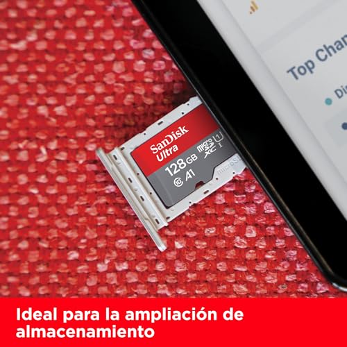 Miniatura 5 de SanDisk 128GB Ultra, Tarjeta de memoria microSDXC, hasta 140 MB/s + adaptador SD, con Clase A1 de rendimiento de las aplicaciones, UHS-I Class 10 U1