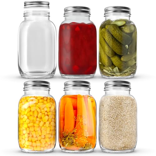 volila Mason Jar mit Deckeln - Mehrzweck-Einmachgläser für Overnight...