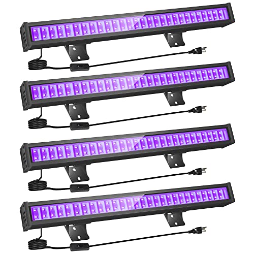 FAISHILAN 4 Pack Black Light, IP65 Waterproof Blacklight, Black Lights ...