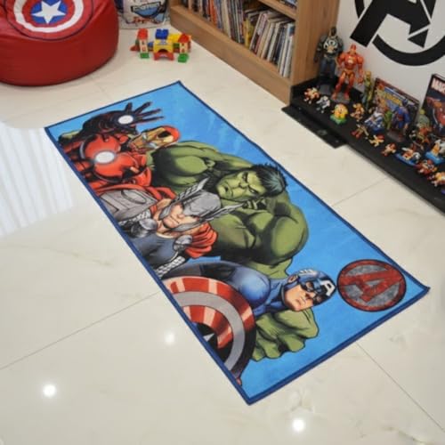 Marvel Athom Living Avengers Kids Runner Carpet 2x4.5 ft