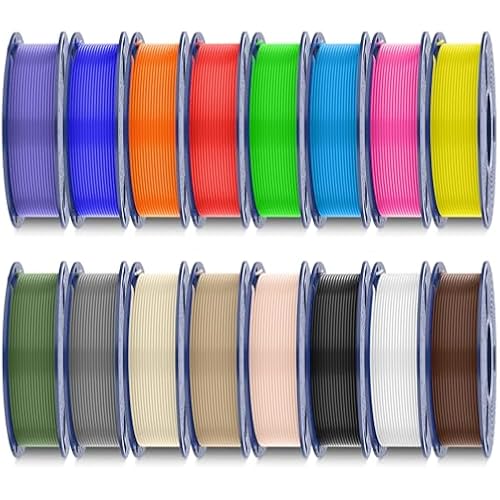 SUNLU 16 Colors PLA Filament Bundle 1.75mm, 3D Printer Filament