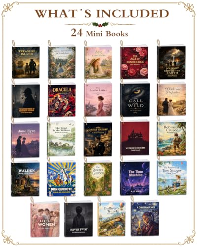Mini Book Advent Calendar 2026 for Book Lovers, 24 Christmas Ornaments - Image 3