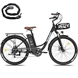 【Autonomia Estesa e Performance Affidabile】Dotata di una batteria da 36V 20.3Ah, questa bici elettrica offre un'autonomia fino a 200 km in modalità assistita e 100 km in modalità elettrica pura. Il motore brushless da 250W con coppia di 42 Nm assicura prestazioni fluide su salite fino al 15°, con tempi di ricarica completi di 6-7 ore.