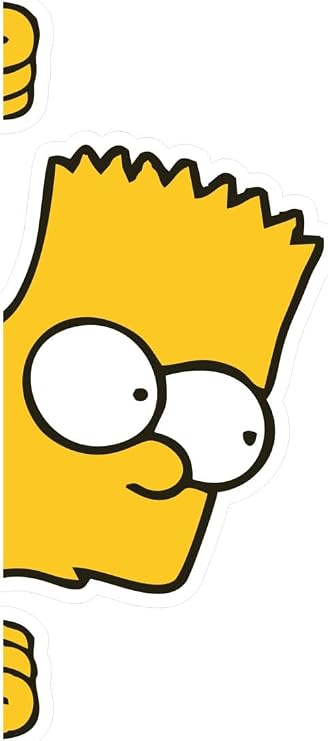 Bart Simpson Sticker Araba Laptop Oto Motor 12x5,5 cm, qa4209547845