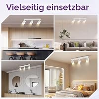 CHENBEN Deckenstrahler 3 Flammig Weiß GU10 Deckenspots (Ohne Leuchtmittel) – Ansicht 9