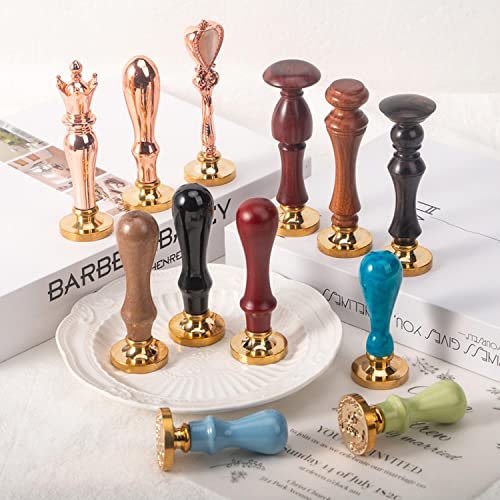 STAMTECH Custom Wax Seal Stamp - Personalized Wax Seal Stamp with Gift Box Custom Wax Stamp Create Your Own Seals Great for Crafting Envelopes Gift Wrap Wedding Party Invitation (Custom Stamp&Handle)
