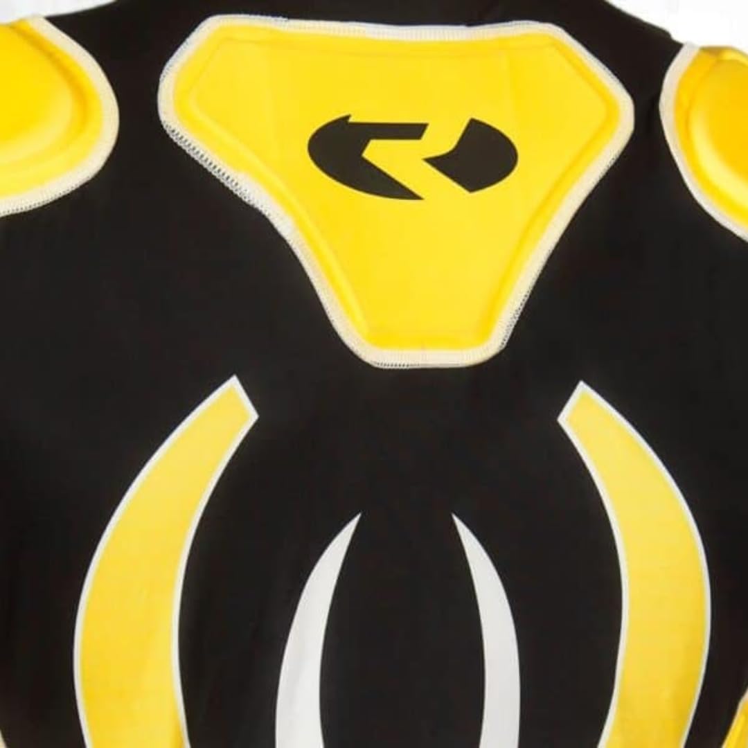 Épaulière de Rugby Professionnelle pour Hommes - Modèle Vulcano Jaune/Noir– Protection de Rugby Rembourrée - Catégories Masculines