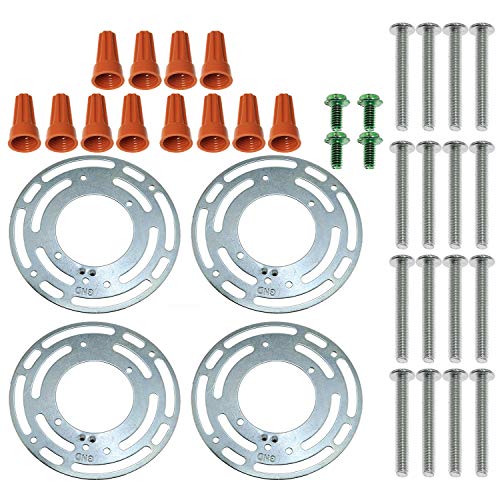 DTTRA 4set U.S. Standard Light Fixture Mounting Bracket Light Fixture Crossbar Light Crossbar Steel Crossbar Bracket