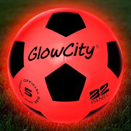 GlowCity Glow in The Dark Soccer Ball | Light Up...