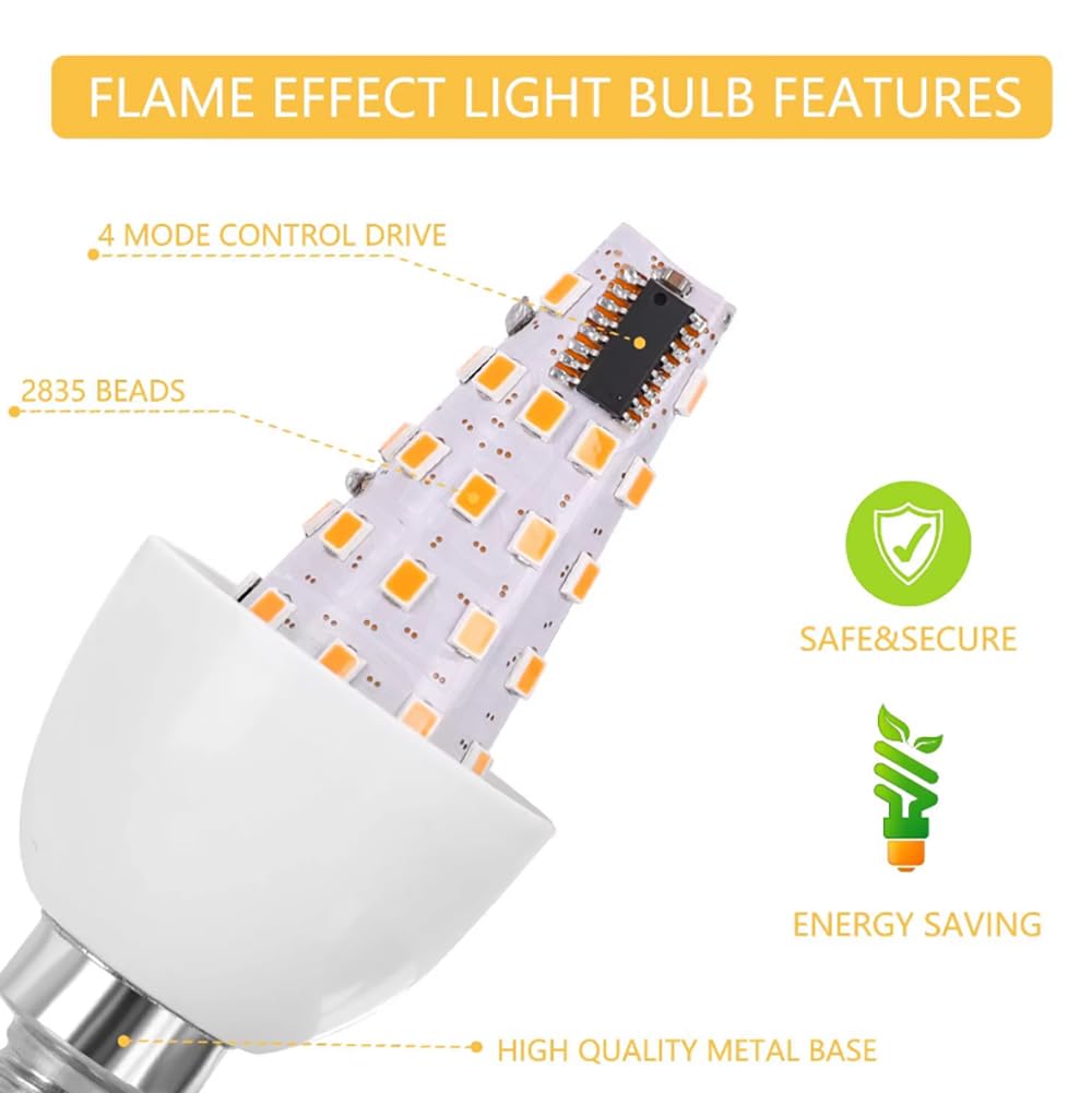 Żarówka LED E14 Migoczący Płomień 7W 9W 85-265V Dynamiczne Światło Świecy