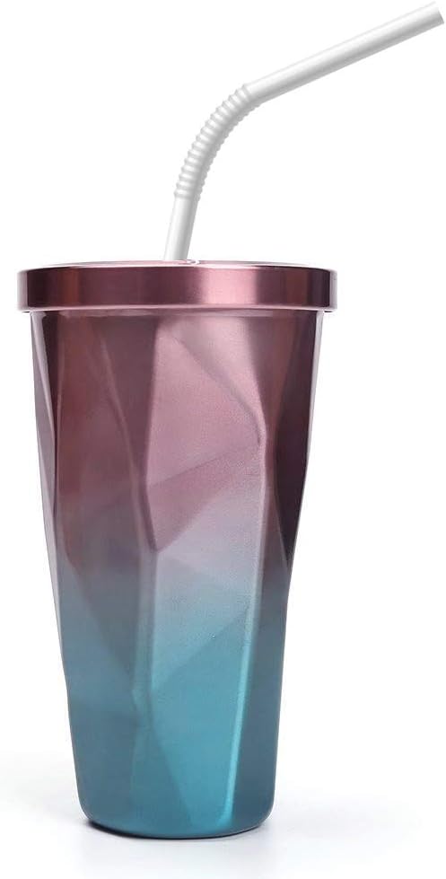 Plastic White Flexible Drinking Straws 380 Bulk, Individually Wrapped Disposable White Straws 7.75 Inches Long