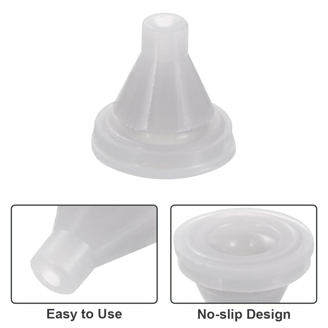100 Pezzi Ugelli in Silicone per Soffione Doccia, Ricambi Universali per Riparazione Soffione in Acciaio Inox, per Foro Diametro 4mm (Grigio)