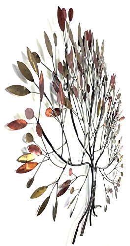 BWA New Contemporary Metal Wall Art Picture Or Sculpture – Large Autum Leaves