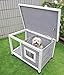 Petsfit Outdoor Wooden Dog House for Small Dogs, Light Grey, Small/33.6