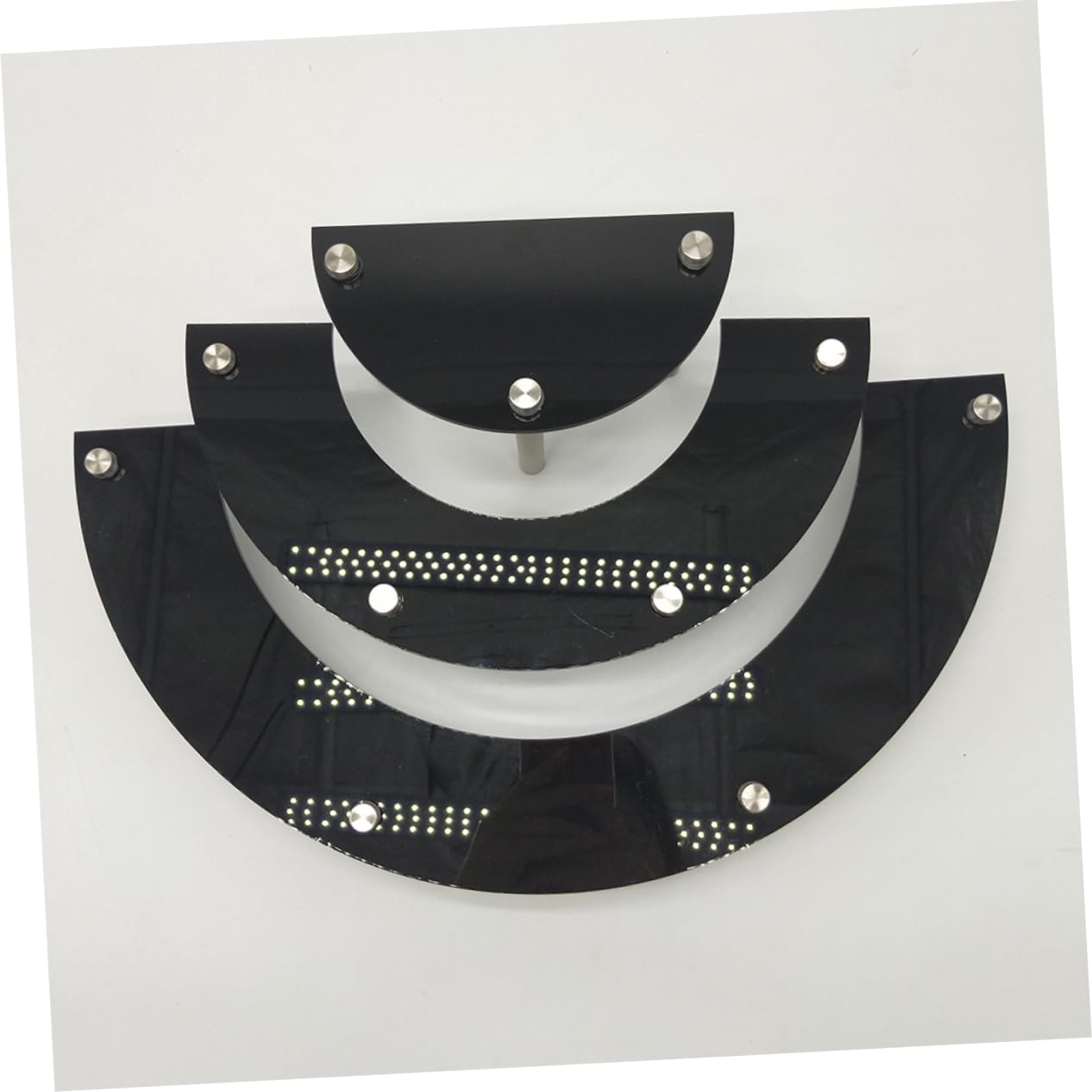 OUNONA 1PC Acrylic Cake Display Stand Elegant Cupcake Serving Platter for Weddings Parties Space Saving Dessert Tower for Cosmetics Dolls Black