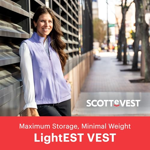 SCOTTeVEST LightEST Vest for Women - 16 Hidden Pockets - Lightweight Water Repellent for Travel & More4