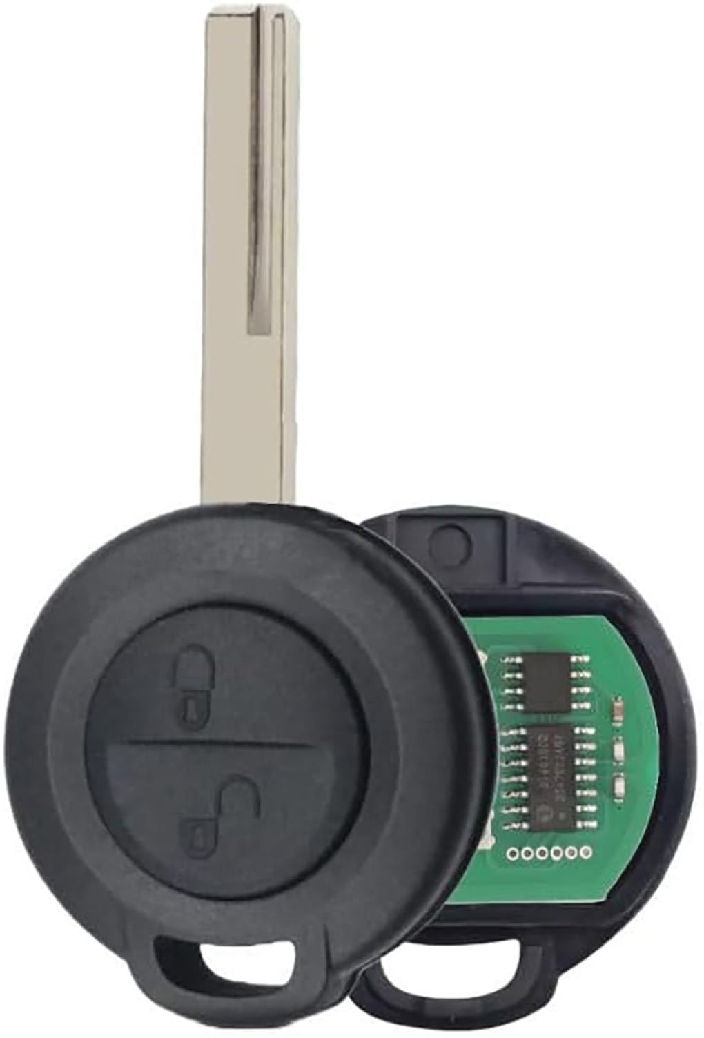 ProPlip - Chiave completa con elettronica da programmare, compatibile con Smart ForTwo Forfour 454 Roadster Mitsubishi Colt Warior Carisma Spacestar 434MHz Telecomando Vergine