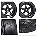 Hobbypark 1/10 On Road Tires & Wheels Rims 12mm Hex Hub for Redcat HPI Tamiya HSP Exceed RC Touring Car Tyre(4-Pack)
