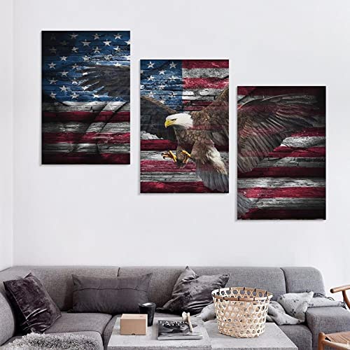 Vintage Faded American Flag Army Wall Decoration Flag Military Patriotic Culture Historical Art Deco Canvas Wall Art Prints For Wall Decor Room Decor Bedroom Decor Gifts 24X36Inch(60X90Cm) Frame-Sty #TOP4