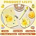 CY2SIDE 6PCS Yellow Rubber Duck Gift Set for 6-8 Year Old Girls, Cute Duck Plush Secret Diary Journal with Coin Purse Pen Sticker and Bath Toy, Xmas Birthday Gifts