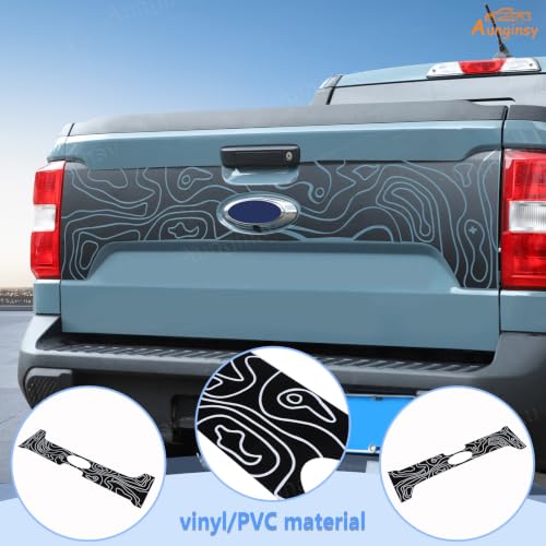 Image of Rear Trunk Tailgate Panel Decal Sticker Wrap for Ford Maverick 2022-2026 | Aunginsy Pickup Truck Rear Tailgate Door Panel Terrain Graphics Precut Vinyl Decal Decorative Sticker Protection Accessories